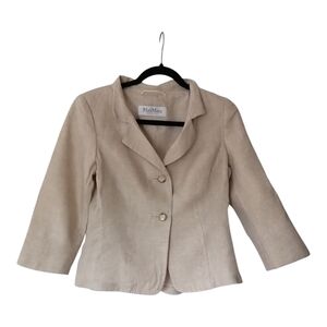 MaxMara Tan Blazer Tailored Suit Jacket